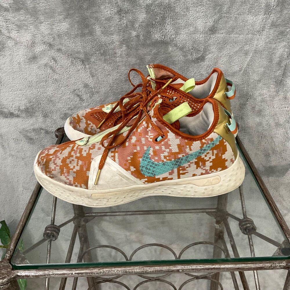 Nike PG 4 Digi Camo Sneakers Mens Size 9.5 zip & lace up Gamer exclusive